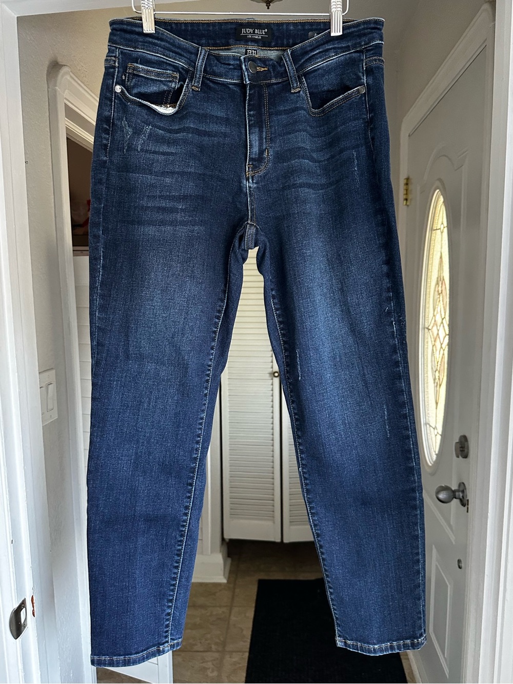 Judy Blue Slim Fit Straight‎ Leg Dark Wash Jeans Size 13/31 - Picture 2 of 9